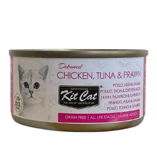 Promoción Exclusiva Kit Cat Lata Toppers - Pollo, Atún & Gamba 80 g Comida húmeda para gatos