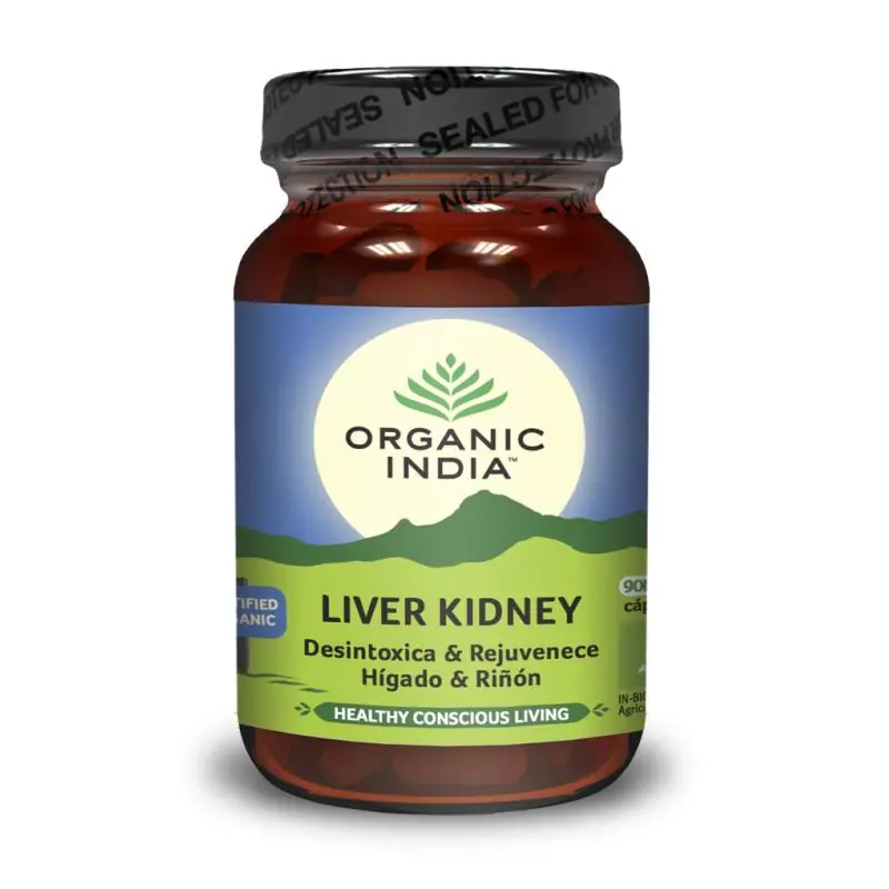 Ordenar Ahora Mismo Liver Kidney Organic India 90 caps