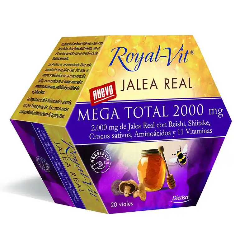 Jalea Real Royal Vit Mega Total con reishi y shiitake 20 viales Tendencia