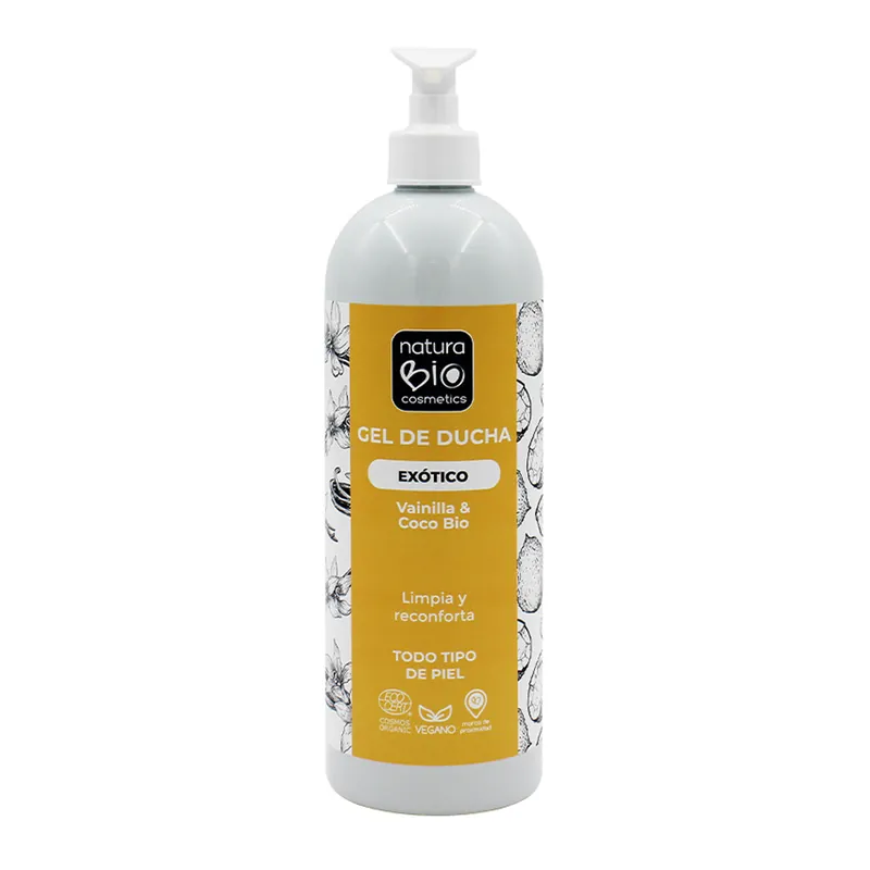 Exclusivo Gel ducha Vainilla y Coco relajante aromático NaturaBio 740ml