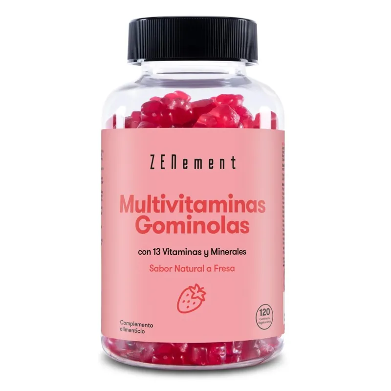 Multivitaminas gominolas, sabor natural a fresa, 120 gominolas Solo Hoy