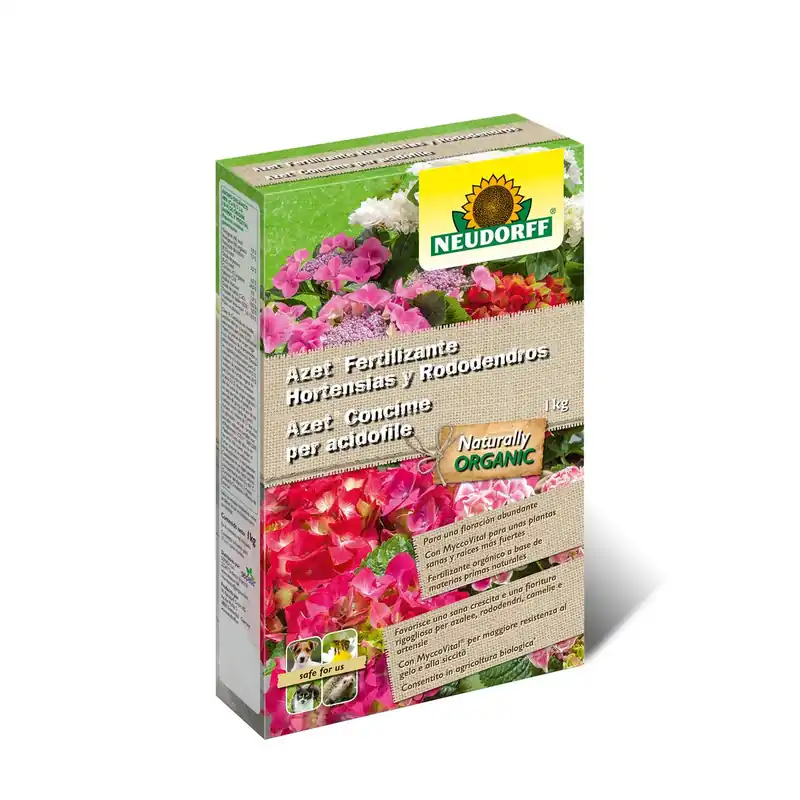 Nueva Colección Fertilizante Hortensias y Rododendros Ecológico 1 kg Neudorff