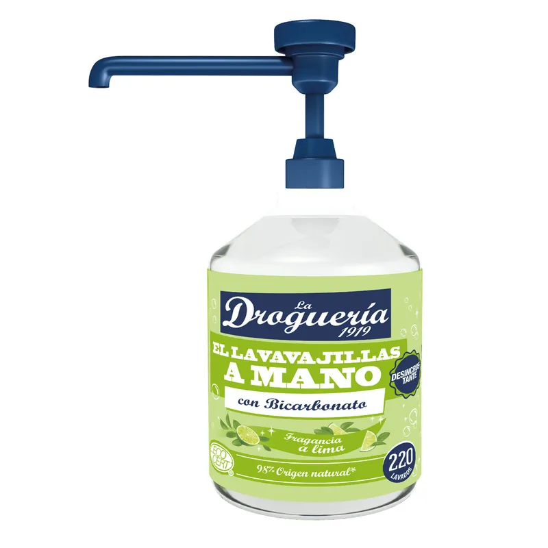 Solo Por Tiempo Limitado Lavavajillas a mano diluido con bicarbonato fragancia a lima dosificador LA DROGUERIA 1919 500 ml