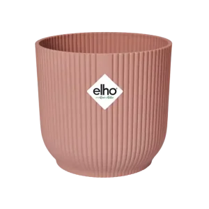 Macetero vibes fold round delicate pink Elho 22 cm Marca Reconocida