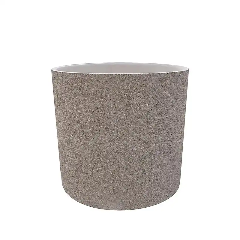 Oferta Limitada Jardinera Redonda Euclid texturizado Blanco Tuozi Ø54 x 54h