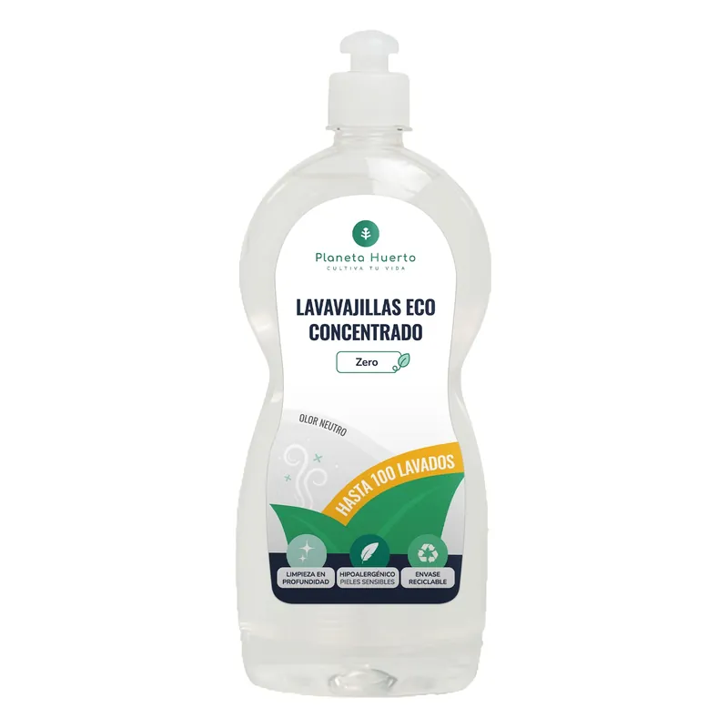 Lavavajillas manual hipoalergénico sin perfume ECO Planeta Huerto 750 ml Directo De Fábrica