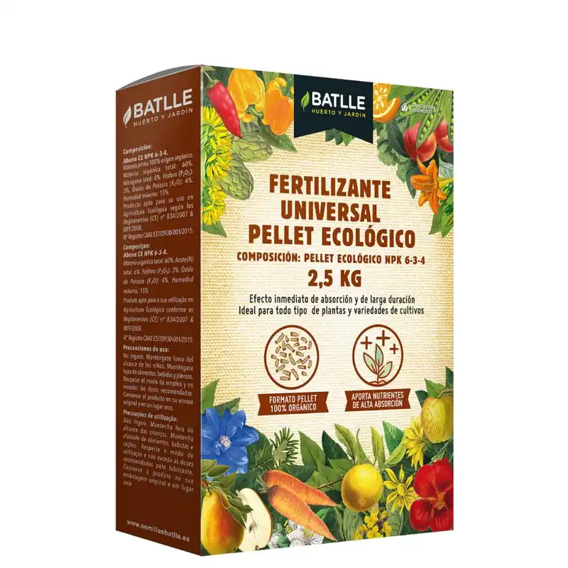 Nueva Colección Fertilizante Universal Pellet Eco Batlle 2,5 Kg