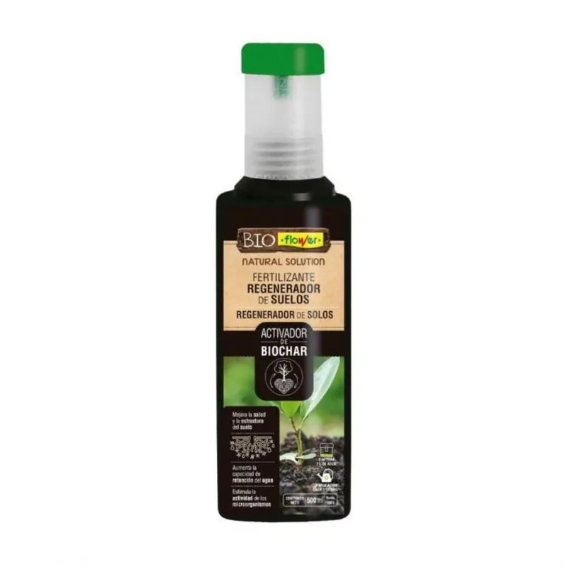 Fertilizante activador de Biochar Bio Flower 500 ml Mayoreo