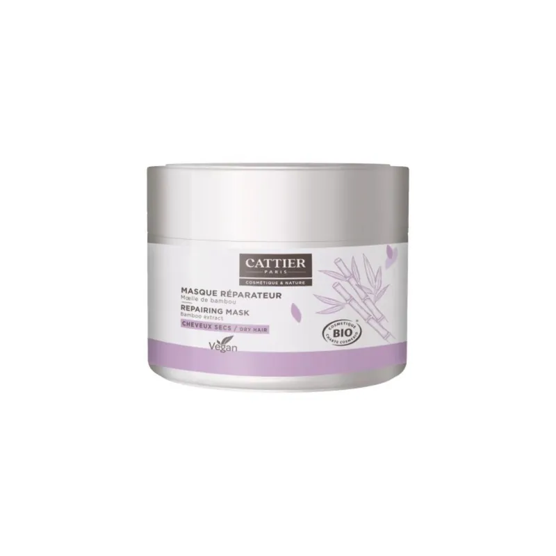 Solo Hoy Mascarilla reparadora BIO bambú y cupuazú cabello seco Cattier, 200 ml