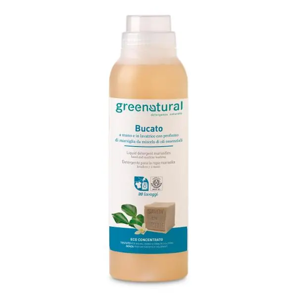 Detergente para ropa lavadora y a mano marsella Greenatural 1 L Garantía Incluida
