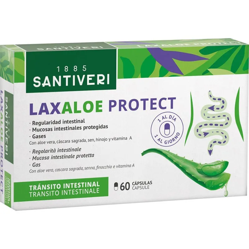 Última Versión Laxaloe Protect cápsulas Santiveri 60 Caps