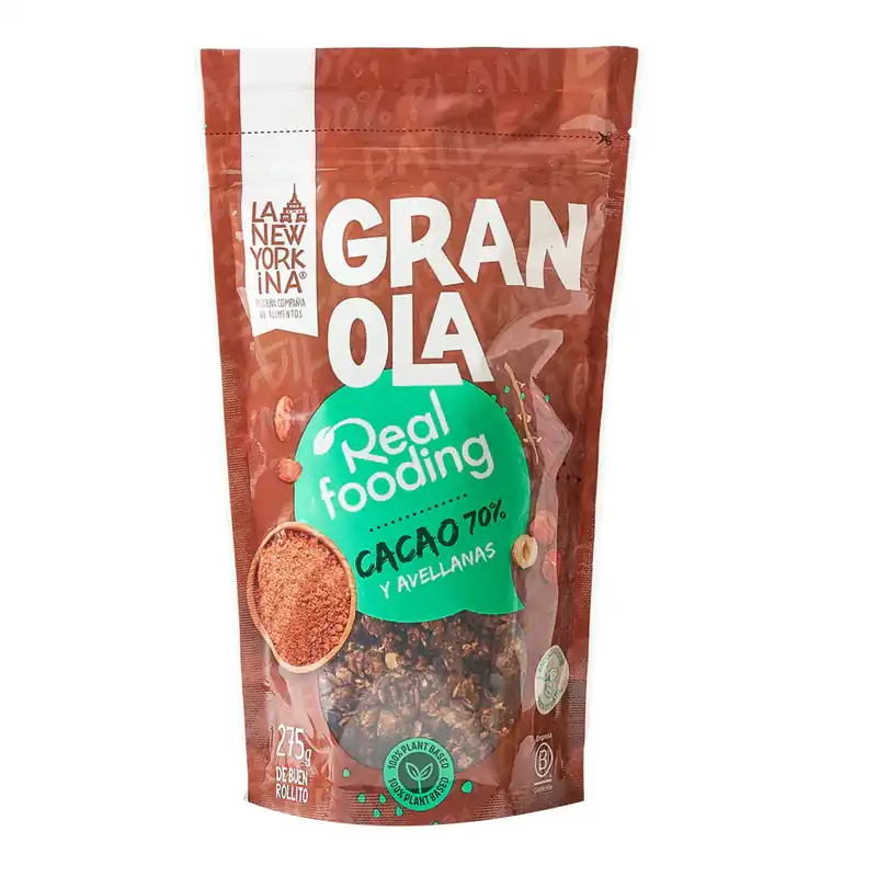 Nuevo Modelo Granola Realfooding Cacao 70% La Newyorkina 275 g