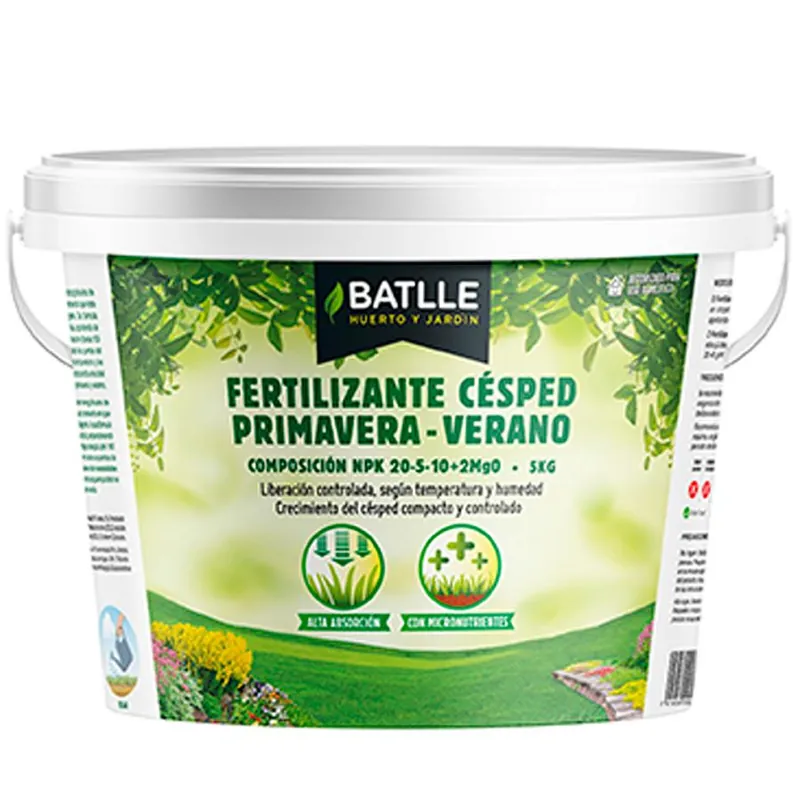 Súper Precio Fertilizante césped primavera-verano Batlle 5 Kg