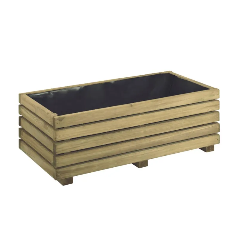 Jardinera de madera rectangular Kub 80 cm 60 L Envío Gratis