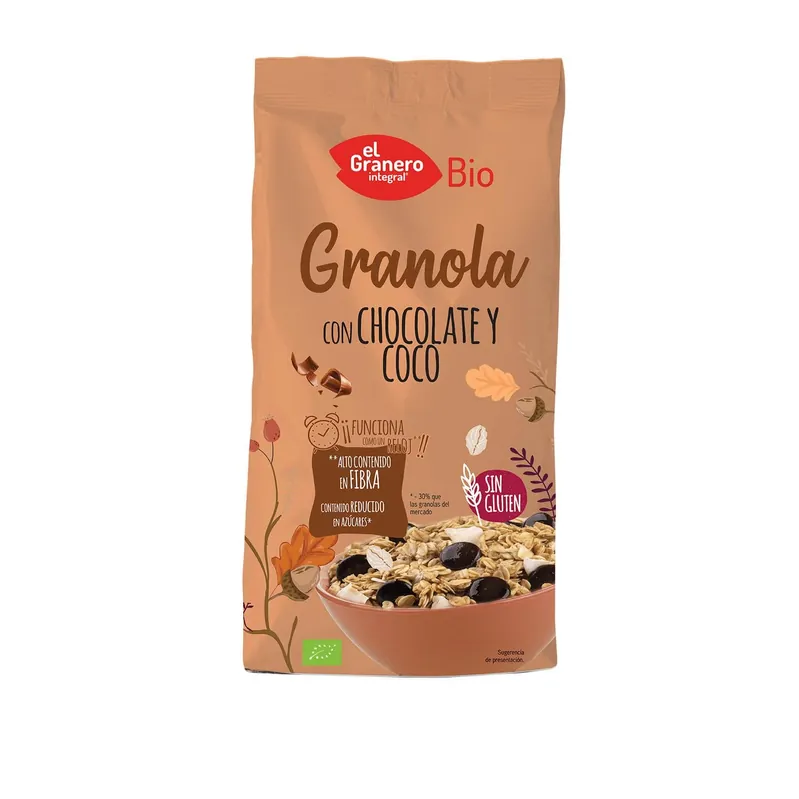 Granola con Chocolate y Coco sin gluten Bio El Granero 350 gr Imprescindible (Must-Have)