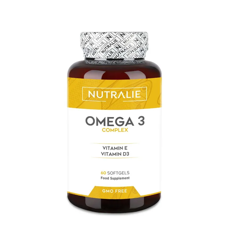 Omega 3 Complex 2000mg + Vit E y D3 DHA EPA Nutralie 60 Softgels Gran Oferta