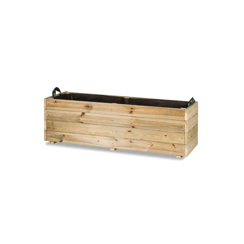 Jardinera rectangular Ghio 120x40x40 Hortalia Hecho A Mano