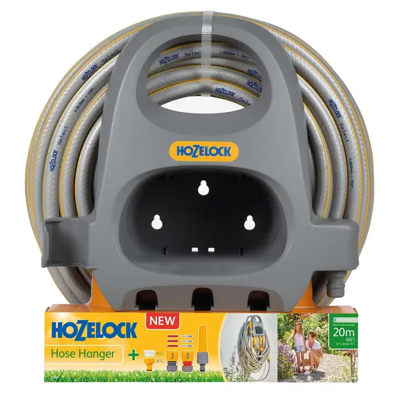 Premium Kit básico de soporte para manguera Hozelock 20 m de 12,5 mm