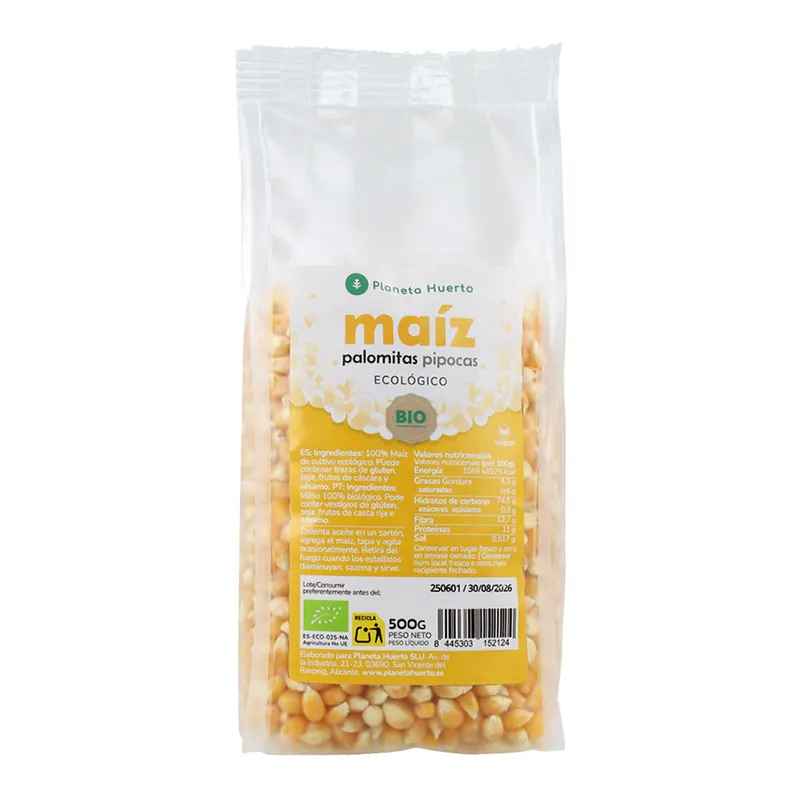 Alta Calidad Maíz para palomitas ECO Planeta Huerto 500 g