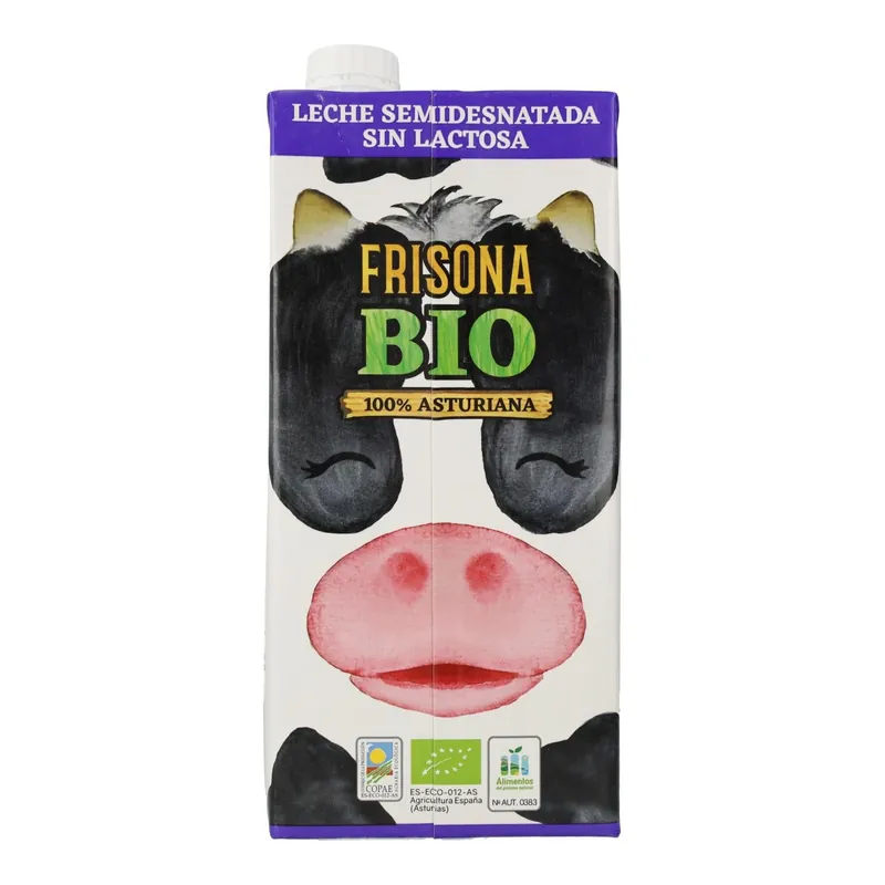Certificado Leche Semi Desnatada Sin Lactosa Frisona Bio 1L