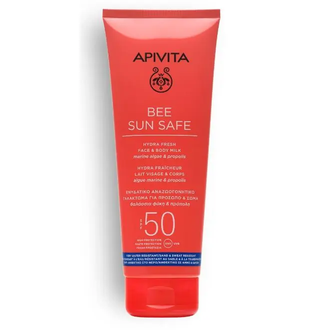 Leche Solar Hydra Fresh SPF50 Apivita 200 ml Disponible Ahora