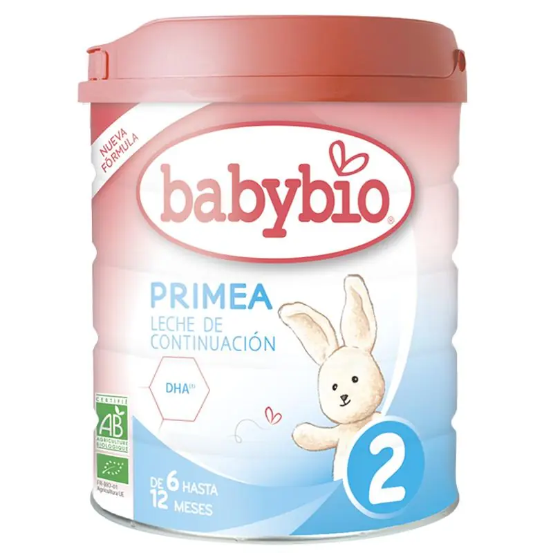 Leche continuación Primea 2 (6 a 12 meses) Ecológica 800g Babybio Barato