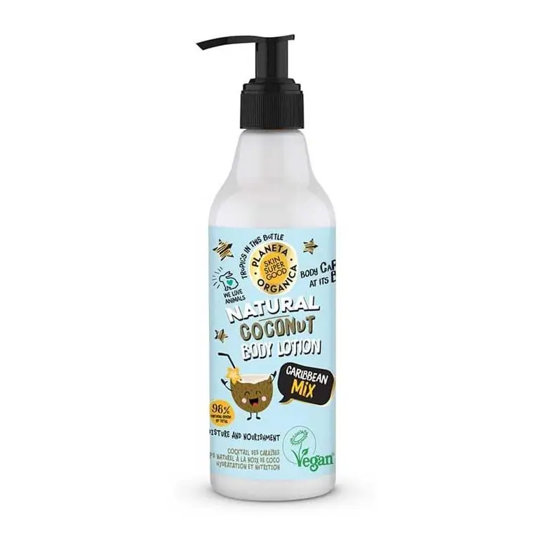 Stock Limitado Leche corporal Super Skin Good Coconut Caribbean Organic Shop 250ml