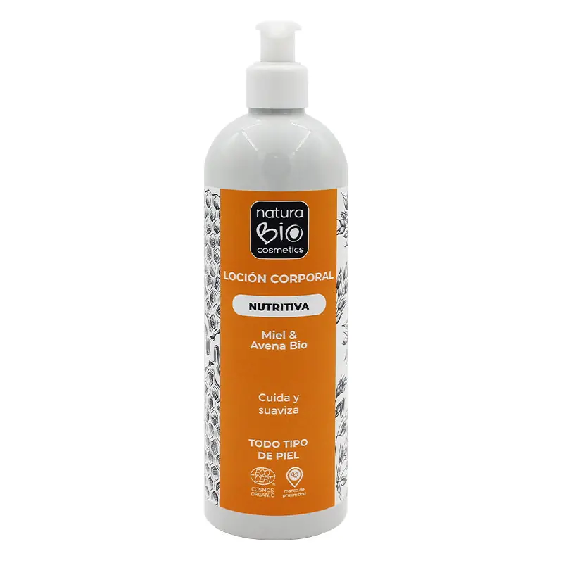 Pago Seguro Loción corporal nutritiva miel y avena bio Naturabio 500 ml