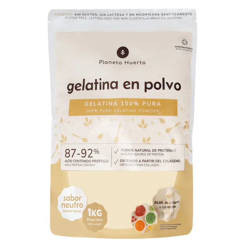 Favorito De Clientes Gelatina neutra en polvo fuente de colágeno Planeta Huerto 1 Kg