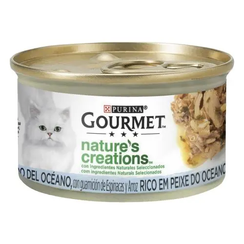 Alta Calidad GOURMET Nature's Creations Mini Filetes Rico en Pescado del Océano 85 g