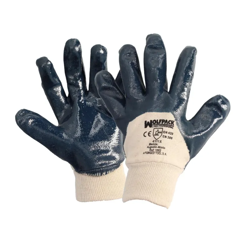Hecho A Mano Guantes Nitrilo / Lona Pesados Nimax 8 (par)