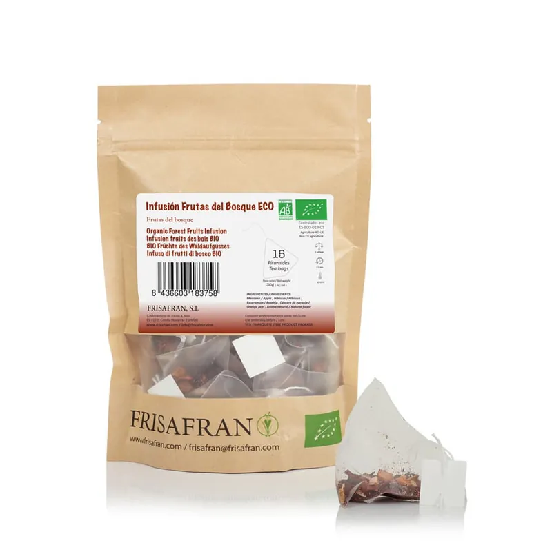 Infusión De Frutas Del Bosque En Pirámides Ecológica | Frisafran Oferta De Temporada