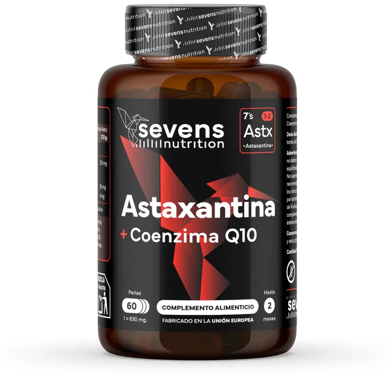 Astaxantina Con Coq10 Sevens Nutrition. Antioxidante Para Energía Y Piel Sana. Venta Final