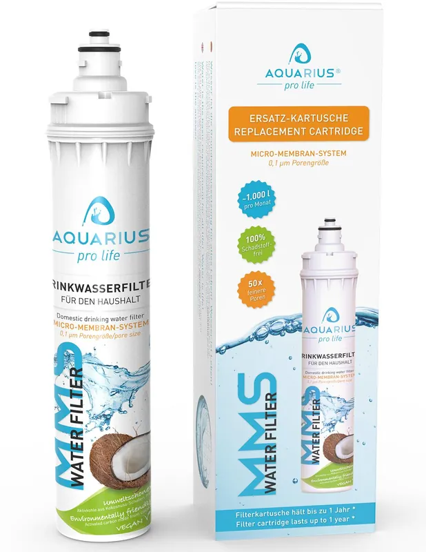 Aquarius Pro Life - Cartucho De Repuesto Para Filtro De Agua Ultrafino De 0,1 Micras (juego Completo) Artesanal