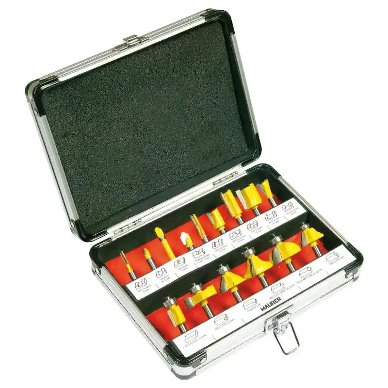 Juego Fresas Maurer 15 Piezas Con Maletin Alta Calidad