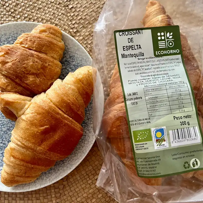 Nueva Colección Croissants ecológicos de espelta con mantequilla
