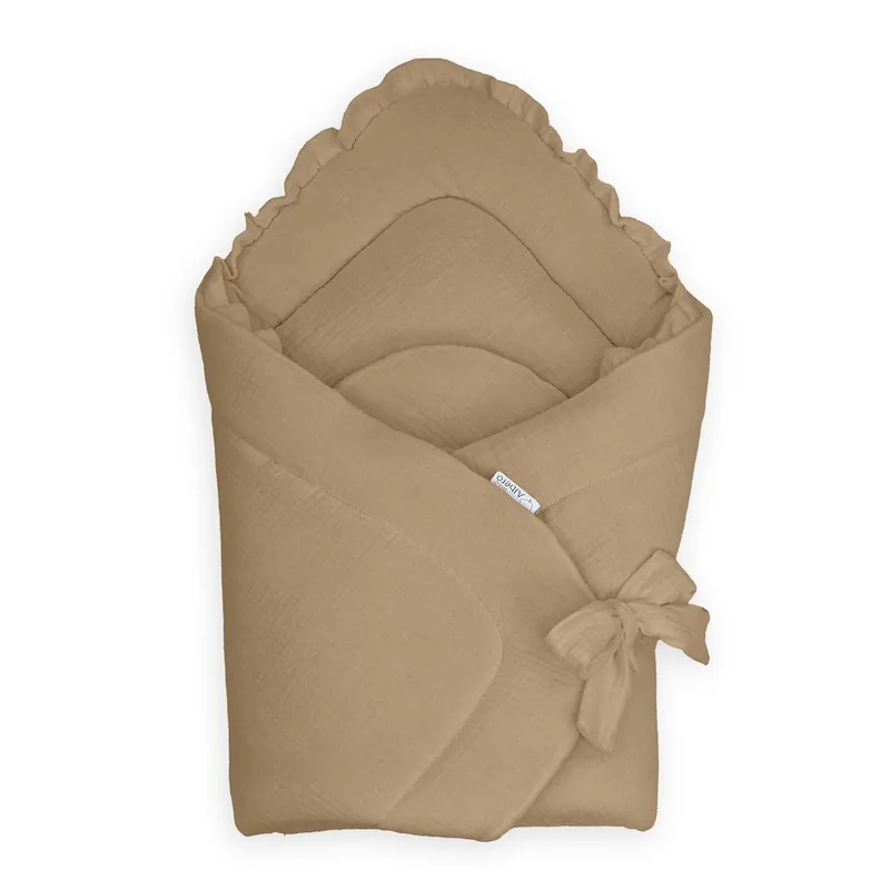 Saco Capazo 4 En 1 Muselina Camel Oferta De Temporada