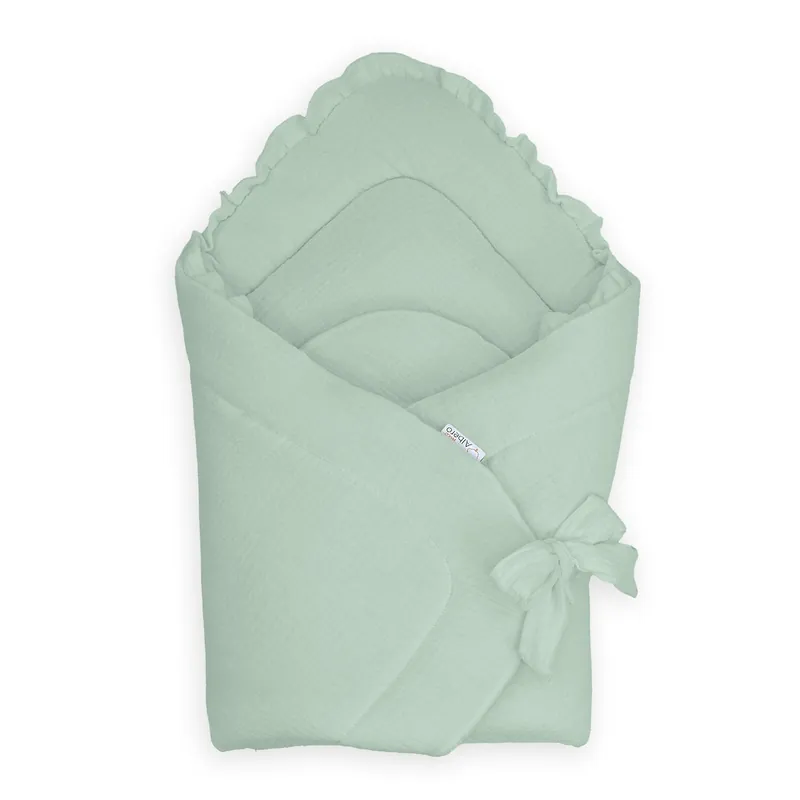Saco Capazo 4 En 1 Muselina Salvia Oferta Especial