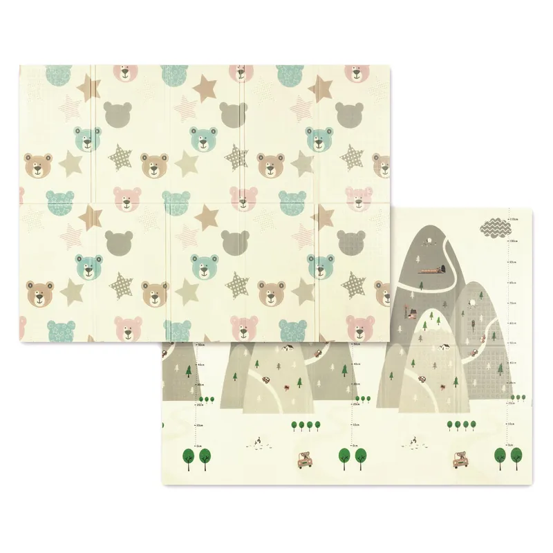 Alfombra De Juegos Infantil Plegable 150x200 Cm Reversible Exclusivo