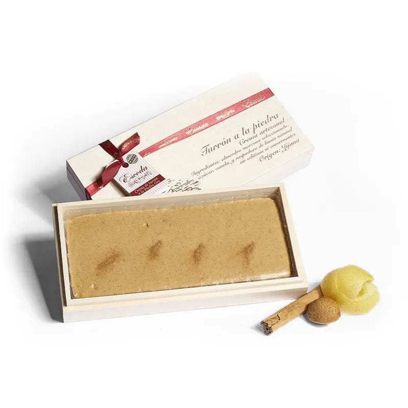 Oferta Limitada Turrón a la Piedra Oro 300g en caja de madera