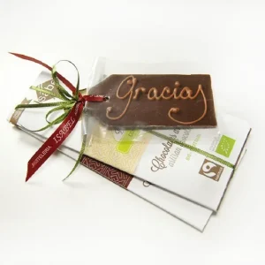 Exclusivo Pack Regalo 2 Tabletas de chocolate BIO y tarjeta de chocolate Gracias