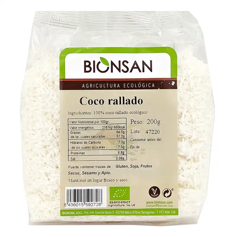 Coco Rallado Ecológico 200gr Pedido Al Por Mayor