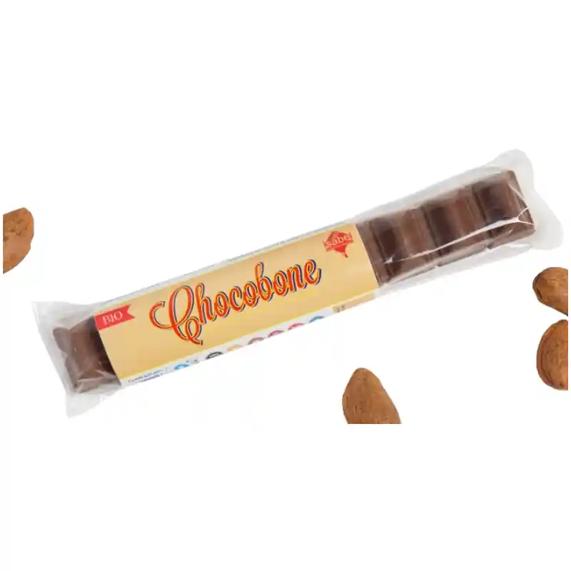 Chocobone chocolate con leche Bio/ft y almendra caramelizada 100gr Profesional
