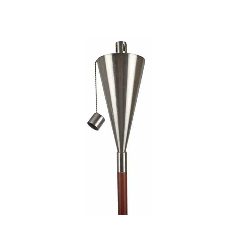 Favorito De Clientes Antorcha Triangular Acero Inox con pie de madera