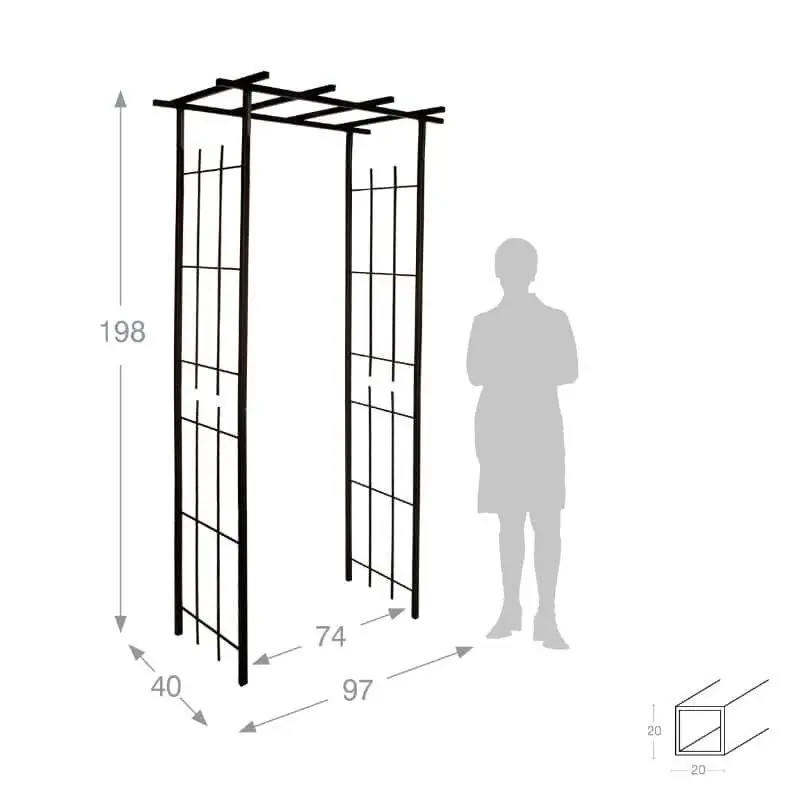 Envío Internacional Pérgola oxido 97x40x198h