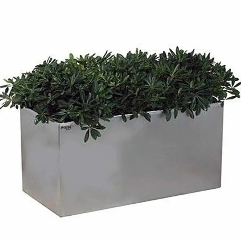 Stock Limitado Jardinera de acero inoxidable rectangular