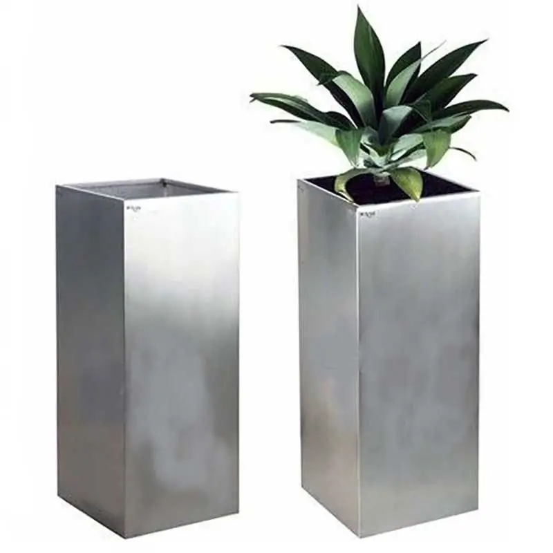 Jardinera acero inoxidable Cuadrado alto 40x40x100 No Te Lo Pierdas