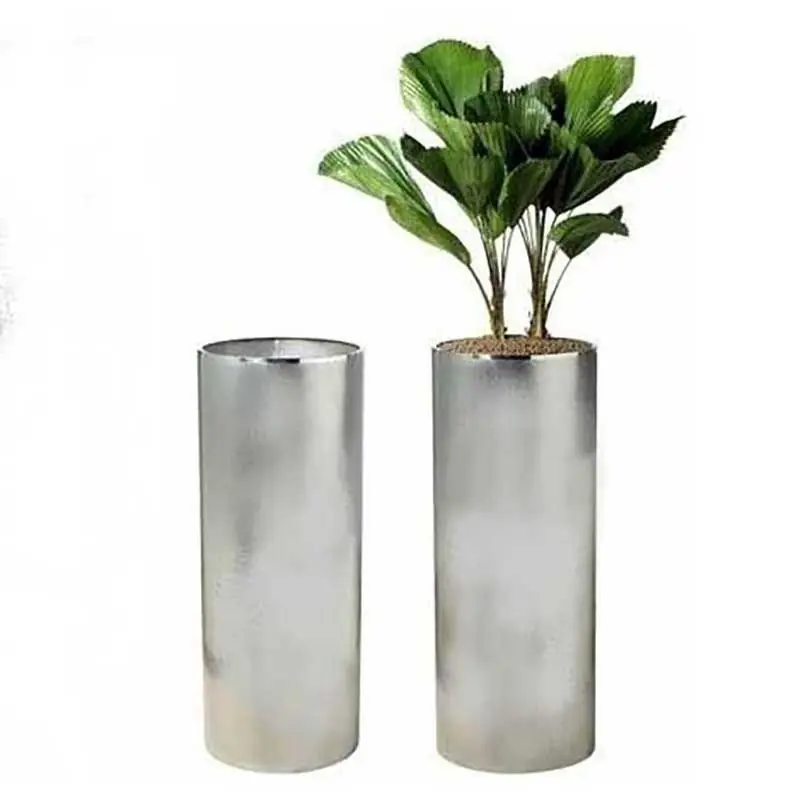 Envío Inmediato Jardinera acero inoxidable Cilindro alto 40x100
