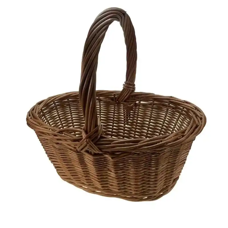 Cesta oval de mimbre Descuento