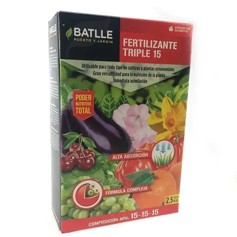 Rebajas Fertilizante triple 1.5 kg battle